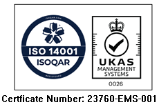 ISOQAR UKAS ISO 14001 joint logo